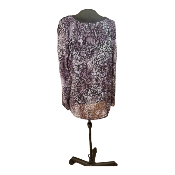 Liz Claiborne Sheer Top, XL, no belt, - Picture 5 of 8